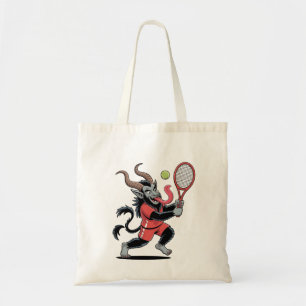Bolsa Tote Tênis Krampus Natal Demônio da Quadra de Tênis de