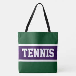 Bolsa Tote Tênis Listras Esportivas Roxas Brancas e Verde 