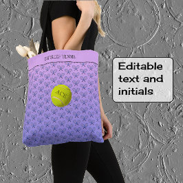 Bolsa Tote Tênis personalizado texto cor-de-rosa com padrão a