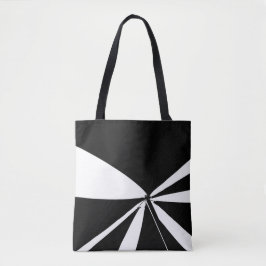 Bolsa Tote Tent preto-e-branco