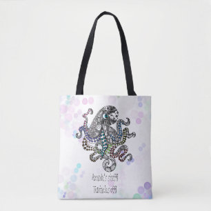 Bolsa Tote Tentáculos personalizados fora do polvo de rabisco