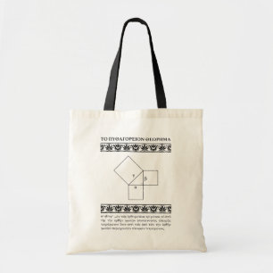 Bolsa Tote Teorema de Pitágoras no grego antigo