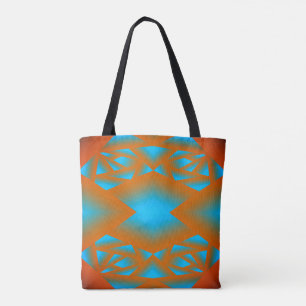 Bolsa Tote Tequila Sunrise Ombre Arte Geométrica Abstrato