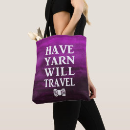 Bolsa Tote Ter Fios De Viagem ・ Textura De Aquarela Roxa