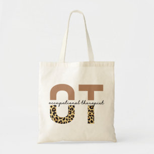 Bolsa Tote terapeuta ocupacional OT cheetah presentes
