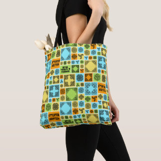 Bolsa Tote Terapêutica De Retalho Em Andamento Funny Orange &