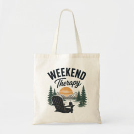 Bolsa Tote Terapia de Fim de Semana Pôr do Sol da Montanha Na
