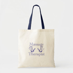 Bolsa Tote Terapista de Massagem: Impressões de Mão Azul