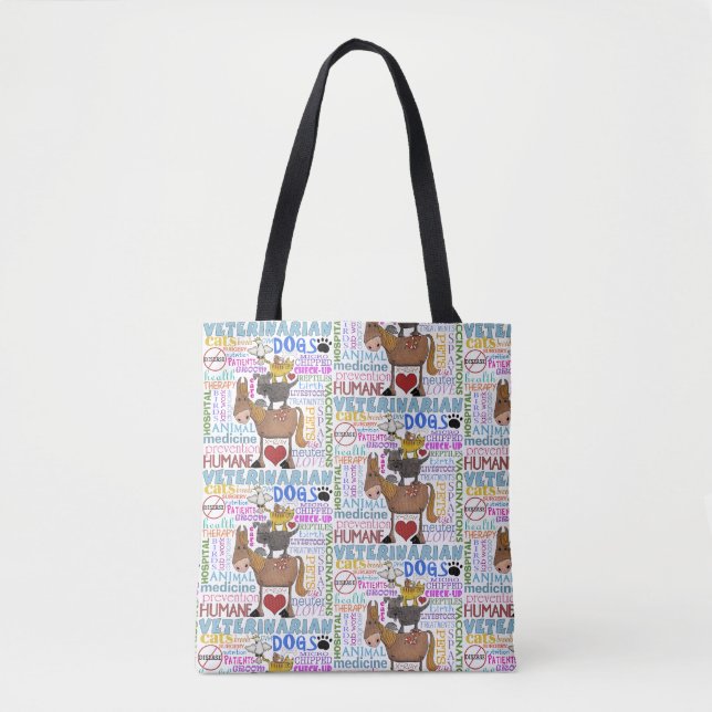 Bolsa Tote Termos do Veterinarian-Subway Art Vet (Frente)