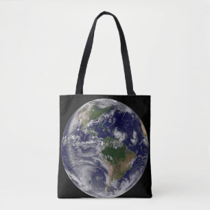 Bolsa Tote Terra De cheio Com Tempestades Tropicais No Atlânt