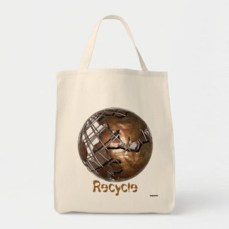 Bolsa Tote Terra do Mundo do reciclar