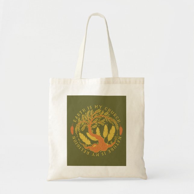 Bolsa Tote Terra é Minha Igreja, Natureza é minha Religião (Frente)