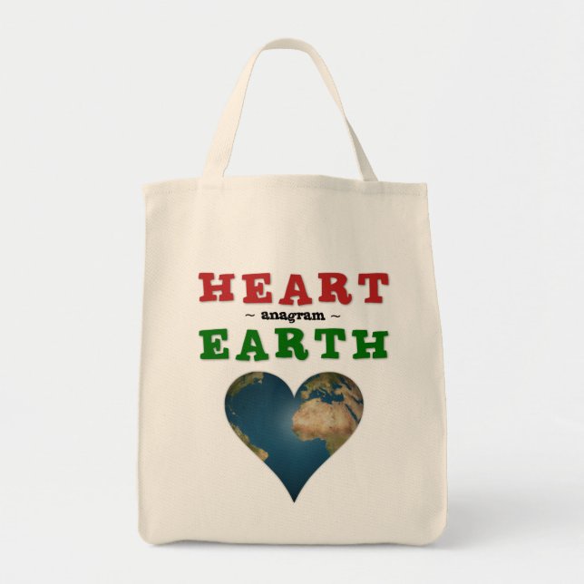 Bolsa Tote Terra em forma de coração (Frente)