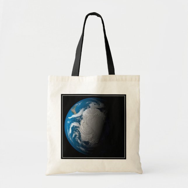 Bolsa Tote Terra Inteira Mostrando Nuvens Simuladas Sobre A A (Frente)