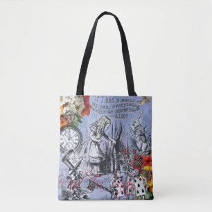 Bolsa Tote Terra maravilhosa da cortina de asas - Azul