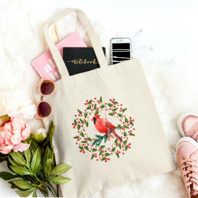 Bolsa Tote Terra Natal e Pássaro Vermelho (Criador carregado)