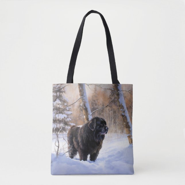 Bolsa Tote Terra Nova Deixe-o nevar Natal (Frente)
