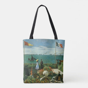 Bolsa Tote Terrace no litoral por Claude Monet