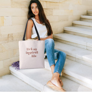 Bolsa Tote Terracotta Blush ao vivo e inspirado