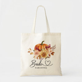 Bolsa Tote Terracotta Floral Pumpkin Bride