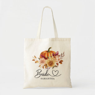 Bolsa Tote Terracotta Floral Pumpkin Bride