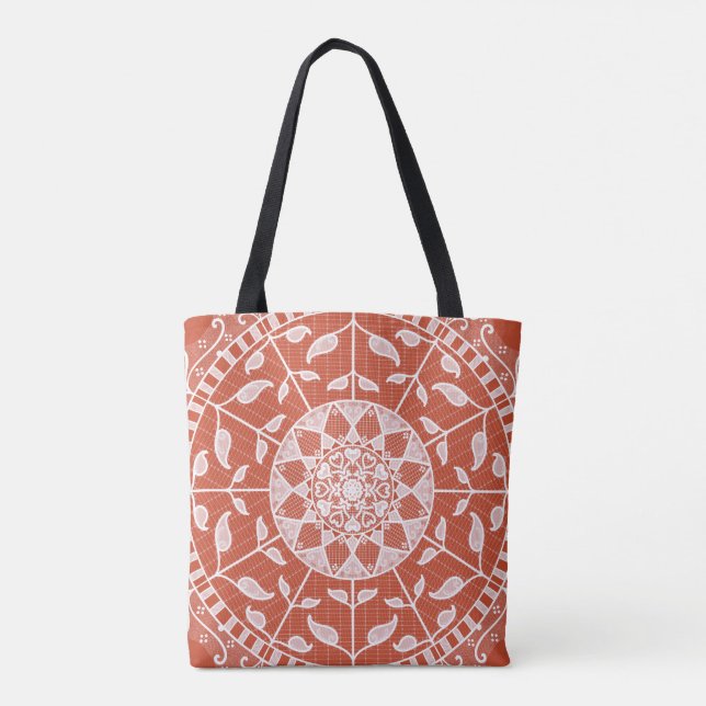 Bolsa Tote Terracotta Mandala (Verso)