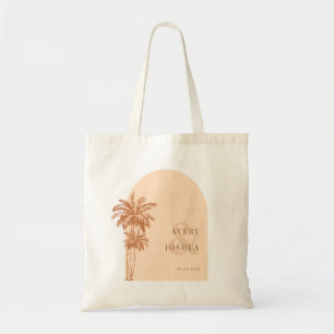 Bolsa Tote Terracotta Palm Trees Ampersand Boho Wedding Favor