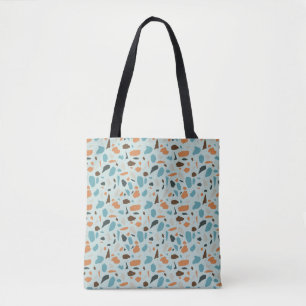 Bolsa Tote Terrazzo Pattern Blue