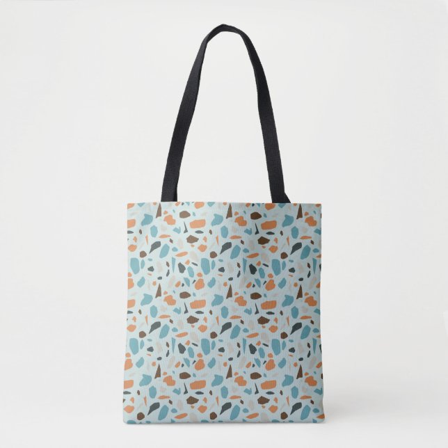 Bolsa Tote Terrazzo Pattern Blue (Frente)
