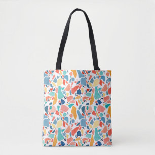 Bolsa Tote Terrazzo Watercolor: Padrão Colorido Sem Costura.