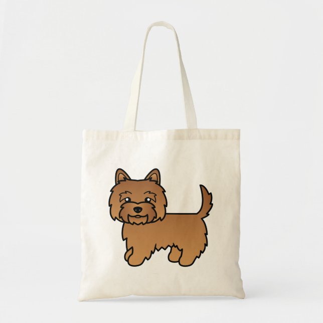 Bolsa Tote Terrier Cairn Vermelho Cachorro de Desenho Animado (Frente)