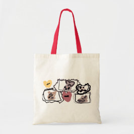 Bolsa Tote Terrier de areia abissínio Corações 