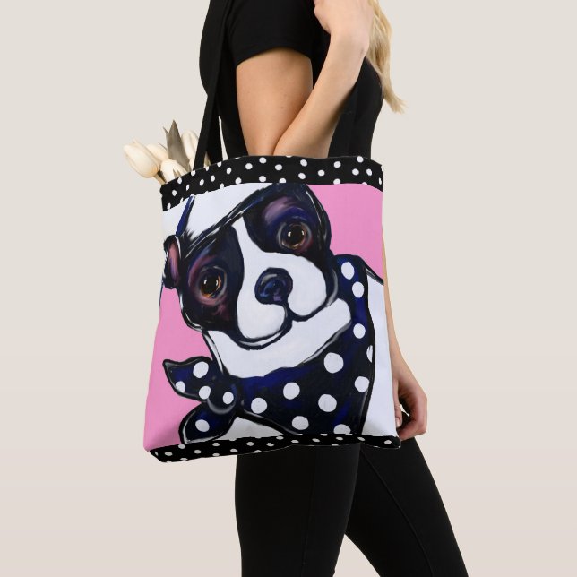 Bolsa Tote Terrier de Boston (Close Up)