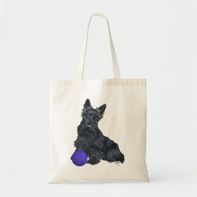 Bolsa Tote Terrier Escocês Brinque Comigo! (Frente)
