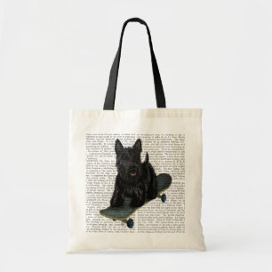 Bolsa Tote Terrier escocês e skate