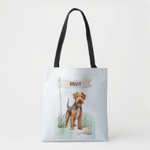 Terrier Galês Aquarela Cachorro Personalizado