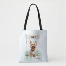 Terrier Sedoso Aquarela Cachorro Personalizado