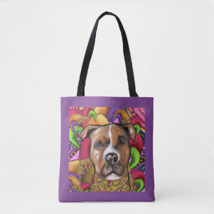BOLSA TOTE TERRIER STAFFORDSHIRE AMERICANO