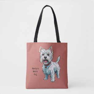 Bolsa Tote Terrier, Westie. Editável