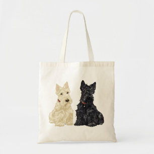 Bolsa Tote Terriers Escoceses Trigo e Preto