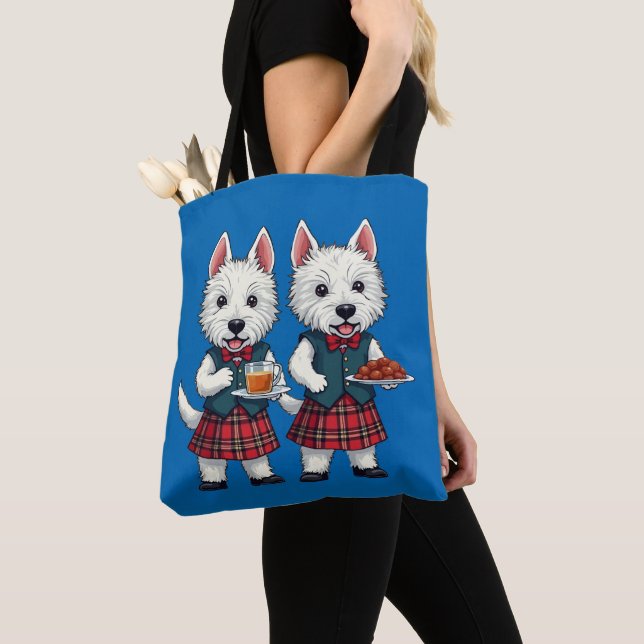 Bolsa Tote Terriers West Highland Noite Burns Com Dram  (Close Up)