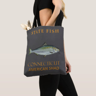 Bolsa Tote Território de Connecticut Pescando a Sável America