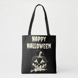 Bolsa Tote Terrível Derretimento de Pumpkin Feliz Hallowen