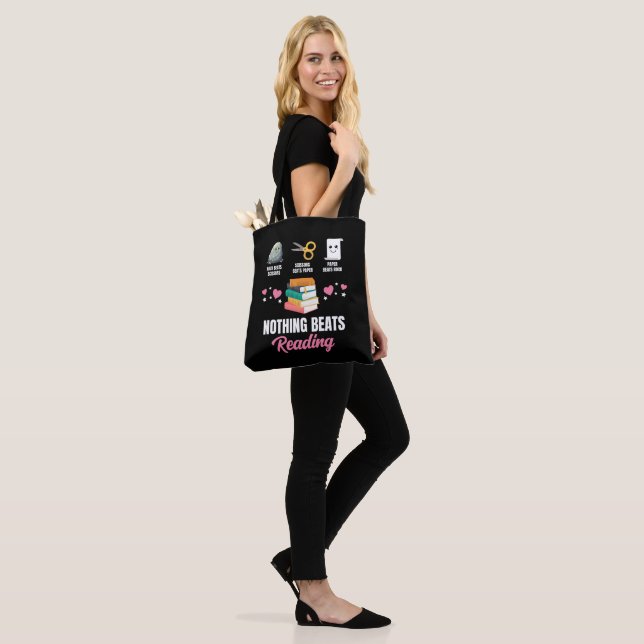 Bolsa Tote Tesoura De Papel Rock, Nada Basta Ler (No(a) Modelo)