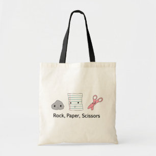 Bolsa Tote Tesouras de papel da rocha