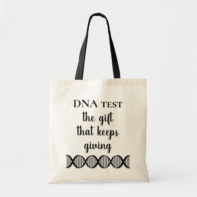 Bolsa Tote Teste de DNA de Genealogia Divertido - O Presente  (Frente)