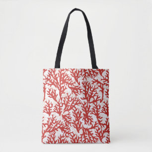 Bolsa Tote Teste padrão 2 do coral vermelho