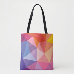 Bolsa Tote Teste padrão abstrato colorido do triângulo