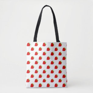 Bolsa Tote Teste padrão bonito   da morango