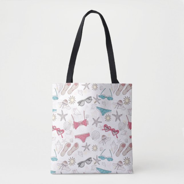 Bolsa Tote Teste padrão bonito do abstrato do verão (Frente)